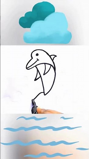 How To Draw A Dolphin | Easy Drawing | Drawing Steps 101 #drawingsteps101 #drawing #art