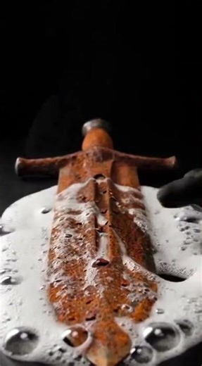 Most Satisfying Medieval Sword Rust Removal | Chemical Spray to Final Shine ✨