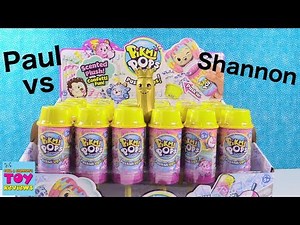 Paul vs Shannon PushMi Ups Pikmi Pops Surprise Challenge Toy Review | PSToyReviews