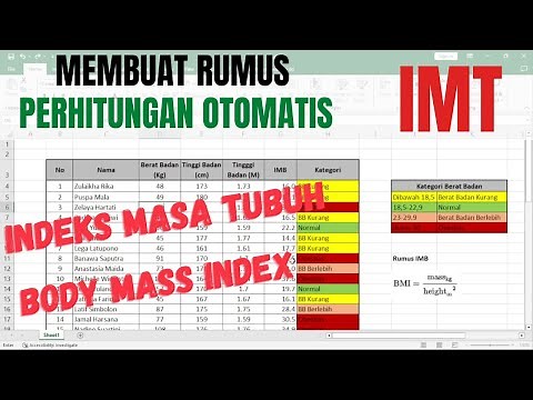 Membuat Rumus Hitung Otomatis Indeks Masa Tubuh IMT atau BMI di Excel
