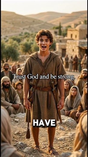 David’s Message of Courage | Faith Over Fear 🙏 #BibleShorts #FaithOverFear #David