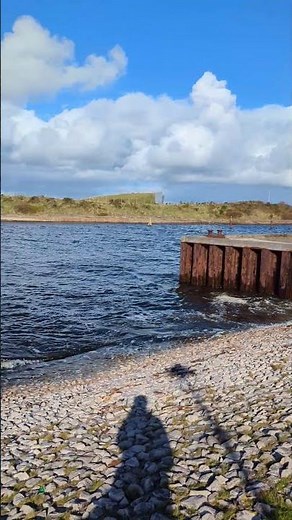 Tide versus river. Clyde estuary flow against Rivers Garnock & Irvine, North Ayrshire, Scotland