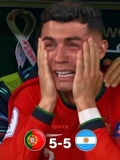 Ronaldo & Messi Crying | Portugal vs Argentina Epic Penalty Shootout Drama 🥶