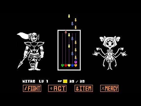 Undertale Hard Mode: Undyne and Muffet Boss Fight (Reupload)