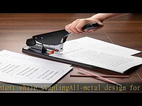 Amazon Basics Effortless Heavy Duty Stapler, 210 Sheet High Capacity, Large Office Stapler with 100
