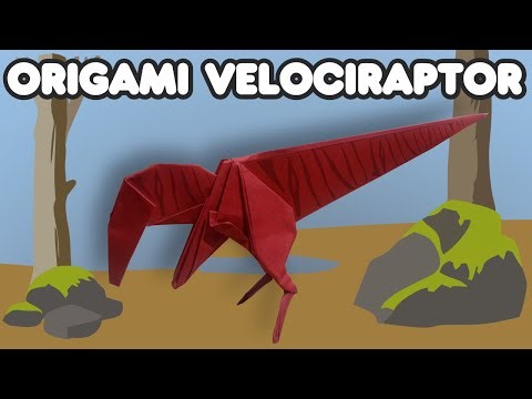 Cómo hacer un Velociraptor de Papel Origami (Raptor JP) #origami #tutorial