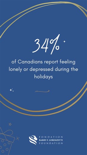 Barry F. Lorenzetti Foundation on Instagram: "34% of Canadians report feeling lonely or depressed during the holidays. You’re not alone — even if it feels that way. We want to remind you that it’s okay to talk, to reach out, and to ask for help. The holidays can be heavy. Connection can make all the difference. 💚 • • 34 % des Canadiens disent se sentir seuls ou déprimés pendant la période des fêtes. Vous n’êtes pas seul — même si cela peut en donner l’impression. Nous souhaitons rappeler qu’il