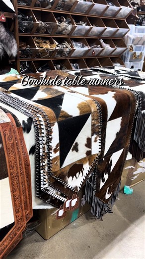 Cowhide Table Runners: Western Charm for Dining & Console Tables