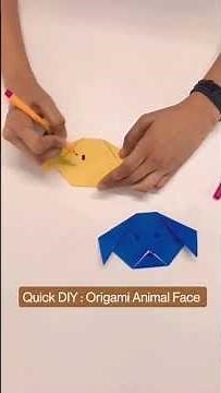 DIY Animal Faces Making | Easy Paper Crafts Kids | Origami for Beginners | Art for Children