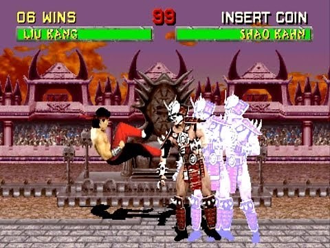 Mortal Kombat 2 arcade Liu Kang Bicycle Kick Only Gameplay Playthrough