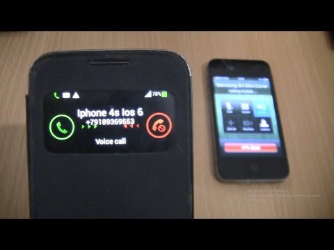 Incoming call & Outgoing call at the Same Time Samsung Galaxy S4 mini+Iphone 4s ios 6 black