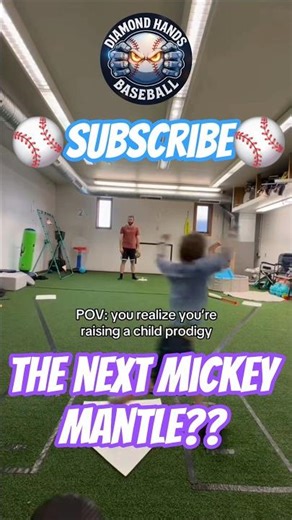Child prodigy baseball player hits home runs from both sides of the plate! #mlb #baseball #shorts