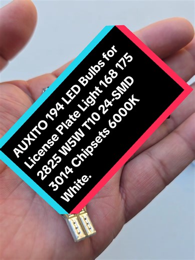AUXITO 194 LED Bulbs for License Plate Light 168 175 2825 W5W T10 24-SMD 3014 Chipsets 6000K White for Car Dome Door Map Dash Courtesy Cargo License Plate Lights. @AUXITO #TikTokShopJumpStarSale #TikTokShopNewArrivals #TikTokShop #TikTokShopCreatorPicks #TikTokShopValentinesDay