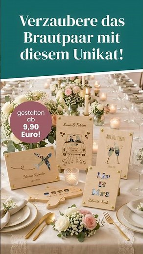 Personalisierte Hochzeitsgeschenke aus Holz 💍 Einzigartige Geschenkideen für das Brautpaar