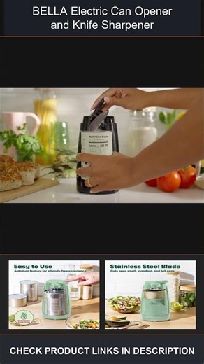 bella Electric Can Opener and Knife Sharpener