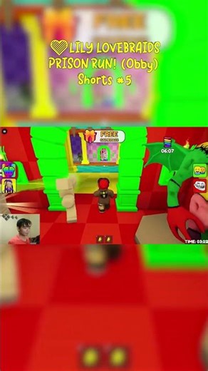 Roblox Shorts #ReadyToReady - 💜LILY LOVEBRAIDS PRISON RUN! Obby (5) Tsunami Brainrot