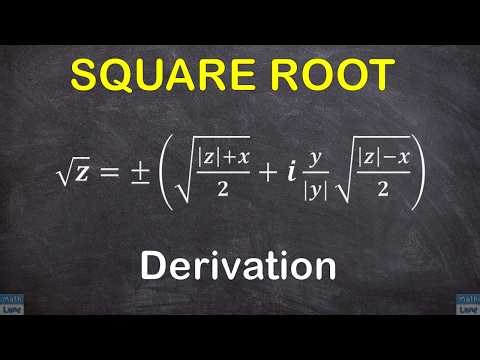Square Root of Complex Number || Direct Formula || Derivation