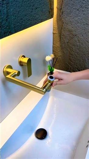 What MakesThisBrushedGoldRecessedFaucet SoSPECIAL home decor