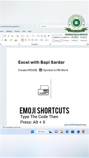 ✨ Create Amazing Emojis in Microsoft Word using Unicode! 😍