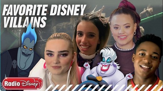 Sarah Jeffery, Meg Donnelly, Issac Ryan Brown, and Kylie Cantrall share their favorite Disney villains! Don't miss their performances on Disney Hall of Villains Sunday at 9p on Disney Channel! | Radio Disney