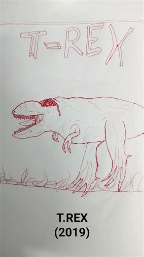 t-rex drawing video (2019)