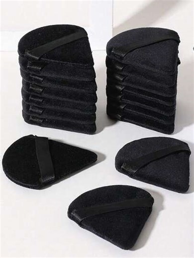 10 piezas Polvo de terciopelo en forma de triángulo y mini puff de pizza para aplicar maquillaje, ideal para polvos húmedos y secos, herramienta ligera y lavable adecuada para todo tipo de piel y principiantes, maquillaje, barato, decoración de habitación, tocador, viaje, dormitorio, accesorios de maquillaje, puff, difuminador de maquillaje, polvo puff, esponja de maquillaje, barato, rellenos de calcetines, maquillaje, herramientas de maquillaje, cosas baratas, regalos, regalos para mujeres, reg