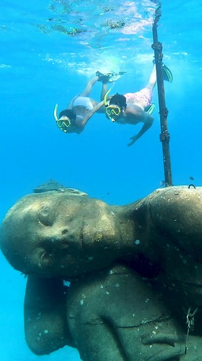 10K views · 77 reactions | Discover the biggest underwater statue in the world, Ocean Atlas. Located just five meters off the coast of Nassau, in Clifton Heritage National Park! Send this to a friend you want to explore this with ️ | Nassau & Paradise Island, The Bahamas | Facebook