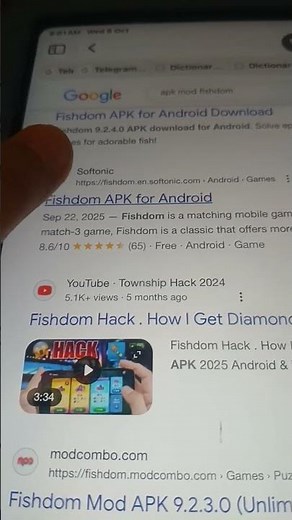 installing Fishdom in phone app