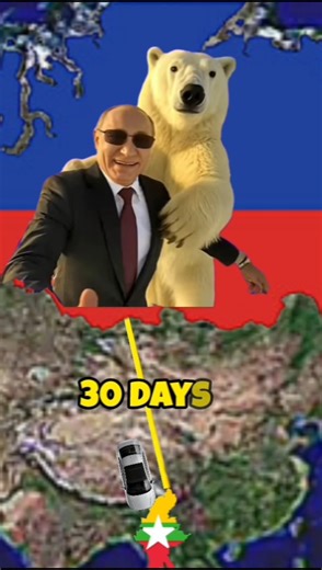 Russia to Myanmar by Car 😱 | Can You Really Drive Across Asia? #youtubeshorts #russia #myanmar