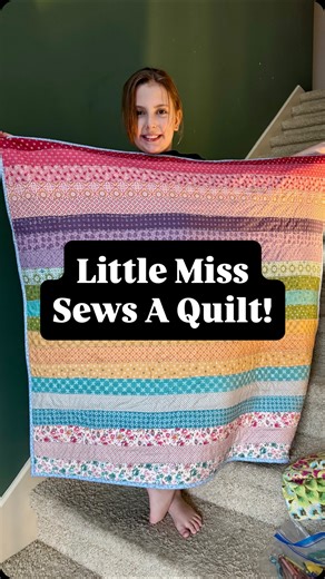 Chelsea Swindle on Instagram: "We are snowed in over here, so today felt like the perfect day to show my daughter how to make a quilt! She decided she was going to be so naturally AWESOME at it that she decided to make a tutorial for yall! (IF ANYONE IS UNKIND IN THE COMMENTS SO HELP ME…………) Please note: this is meant to be FUN. Not super serious. I have a tutorial for this quilt on my channel, right here: Let’s Sew The Easiest Quilt EVER! https://youtu.be/okjIb8zweNU Enjoy! #sewingtutorial #lea