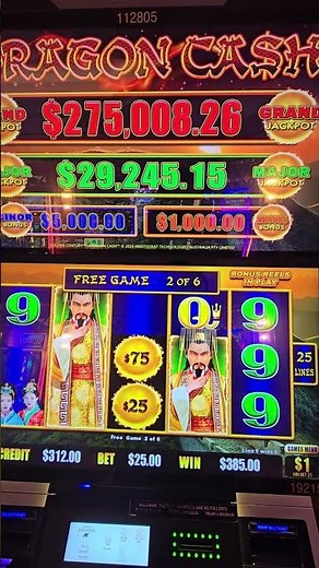 OMG 4 SCATTERS TRIGGER FREE SPINS! 🔥 Lots of 9s — Dragon Cash Golden Century (Venetian Las Vegas)