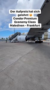 Der Aufpreis hat sich gelohnt 😍Condor Premium Economy Class Malediven - Frankfurt | Besser Urlauben