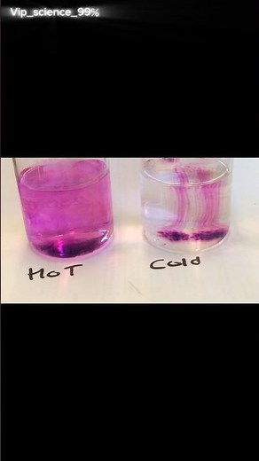 Diffusion of Potassium Permanganate in Hot and Cold Water #science #viralvideo