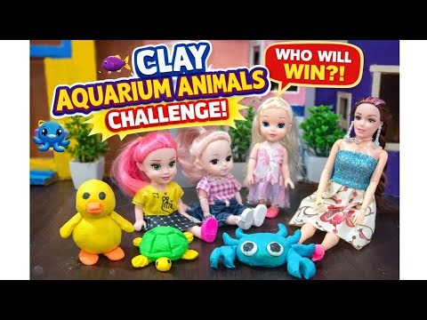 “Clay Aquarium Animals Challenge 🐙🐟 | Kids Science Project with Aiyushu | Who Will Win?”