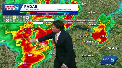 Iowa weather: Line of severe storms moving through central, southern Iowa