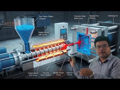 What is Injection Molding?? Industrial exposure & 3D technical simulations for B Tech,CPET & Diploma