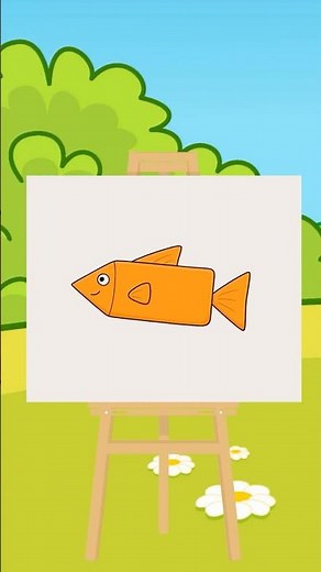 How to Draw a Fish for Kids🐠 #learning #kindergarten #preschool