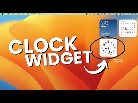 Clock Widget on Mac Desktop - macOS Sonoma Watch, Time Widgets