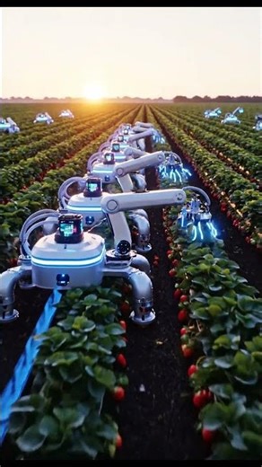 Amazing Strawberry Harvester Machine 🍓 | Fast & Efficient Farming Technology