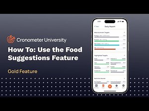 How To: Use Food Suggestions (Gold Feature)