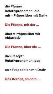Relativsätze mit Präpositionen