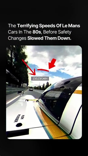😳 Le Mans had already broken the 400 km/h barrier before two chicanes tamed the Mulsanne Straight. This sim-racing recreation gives a sense of that terrifying speed, but it is not original 1980s race footage. Back then, the straight stretched for almost six kilometers without those two interruptions, giving prototypes an enormous distance to keep building speed. The real-world milestone came in 1988, when Roger Dorchy reached 405 km/h, roughly 252 mph, in the WM P88. At that speed, a car covers