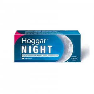 Hoggar Night 25 mg Doxylamin Schlaftabletten 20 St online kaufen | DocMorris