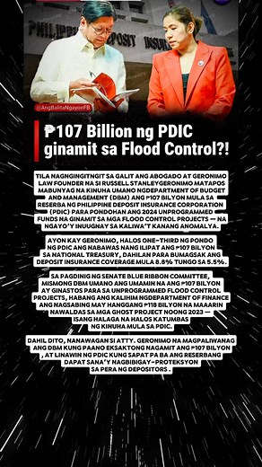 1.4K reactions · 901 shares | ₱107 BILLION NG PDIC GINAMIT SA FLOOD CONTROL?! #nebnarbilos Source: Ang Balita Ngayon | Neb Narbilos | Facebook