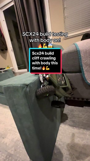 Scx24 build cliff crawling with body this time!🔥💪 #RC #rctok #upgrade #furitek #rccrawler #meusracing