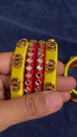 ✨ Beautiful Handmade Silk Thread Bangles💫|| Trending kundan bangles