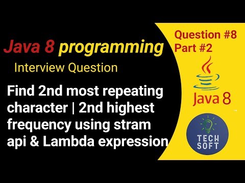 Find second most repeating character | Find 2nd highest frequency of char in String using #java8