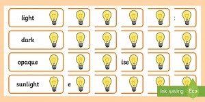 Science Light and Shadow Keywords