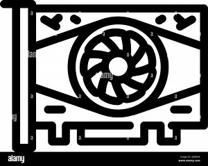 video card computer line icon vector illustration Stock Vector Image & Art - Alamy