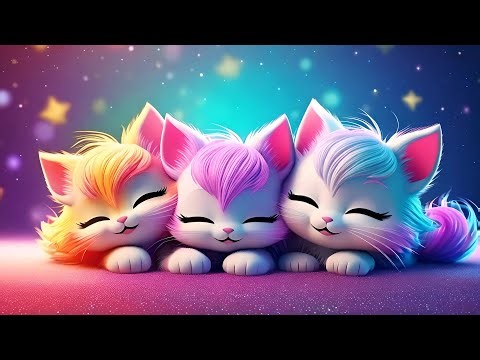 Sleepy Cats 🎵 Lullaby for Babies to Sleep Instantly and Calmly